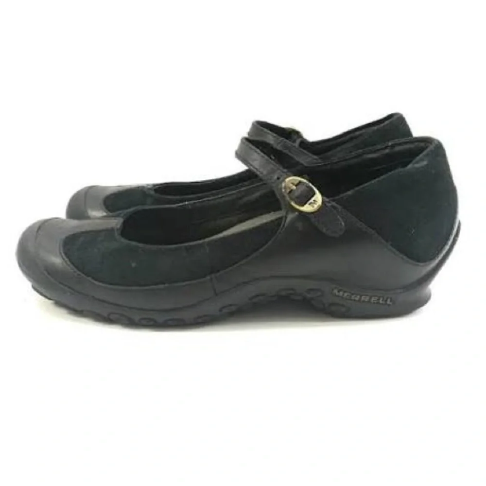 Merrell Plaza Leather and Suede Mary Jane Shoes